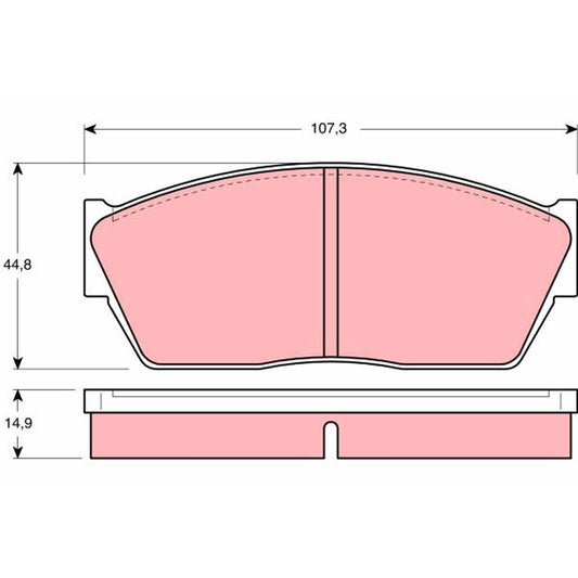 TRW Cotec Brake Pad Set Rear GDB284