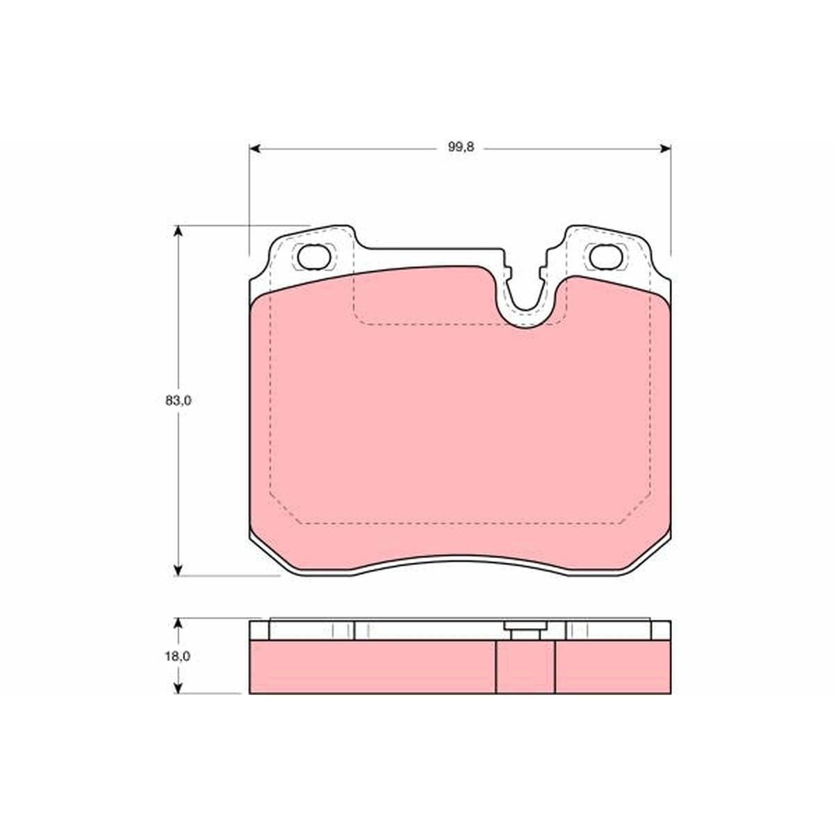 TRW Cotec Brake Pad Set Rear GDB1161