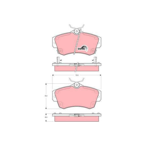 TRW DTEC Brake Pad Set Front GDB4118DT