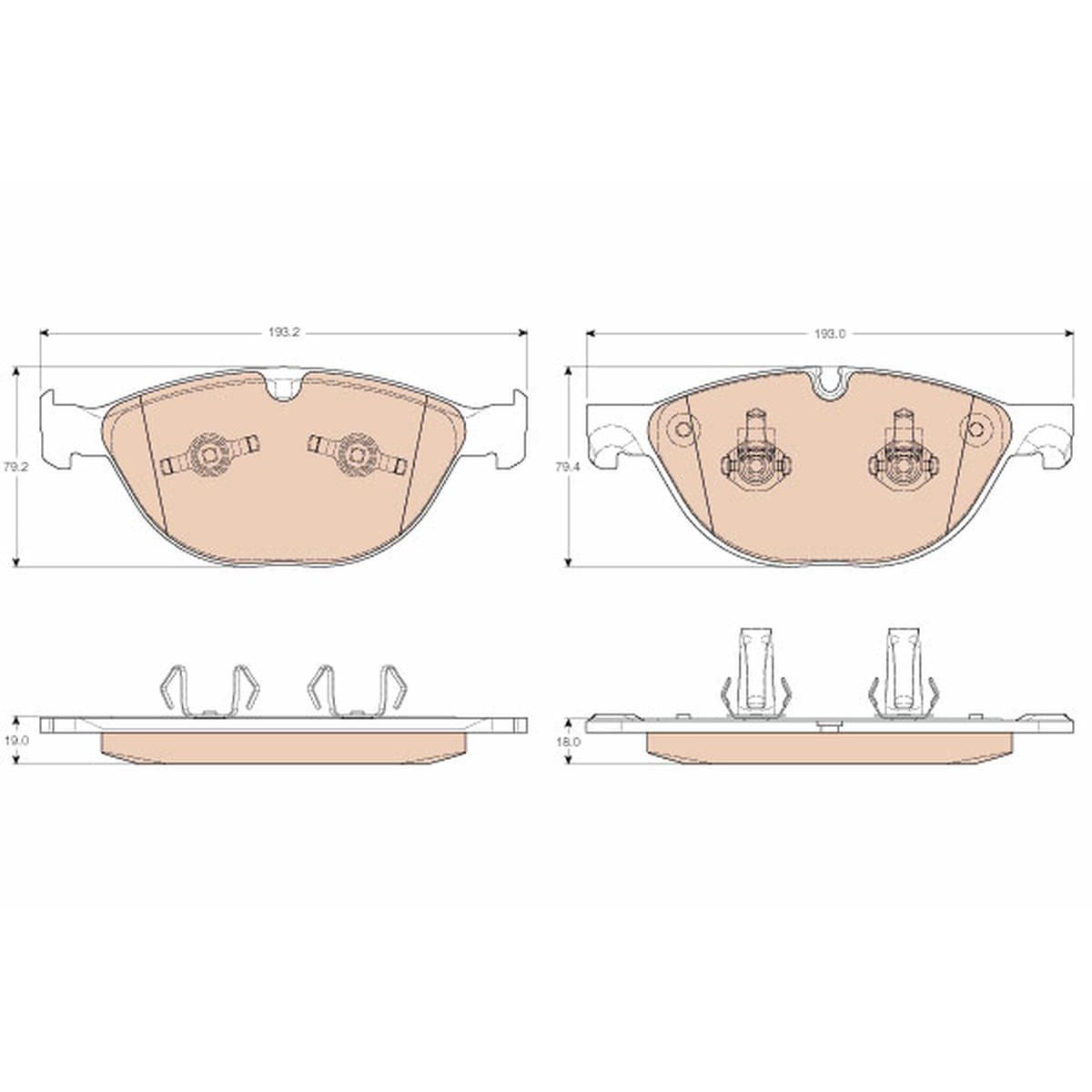 TRW Brake Pad Set GDB1963