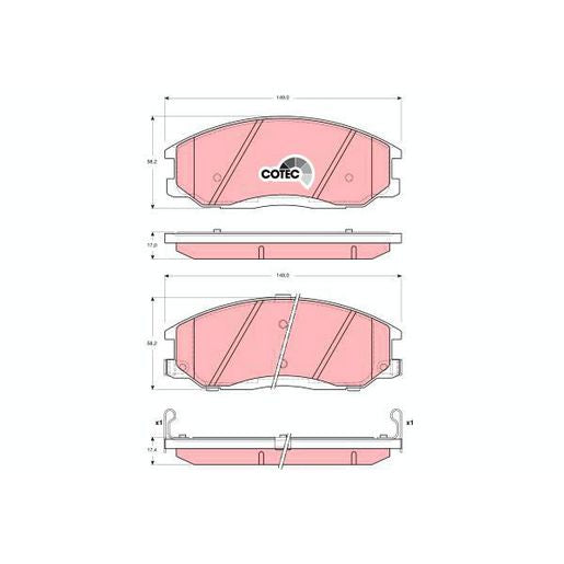 TRW Brake Pad Set GDB3244DT