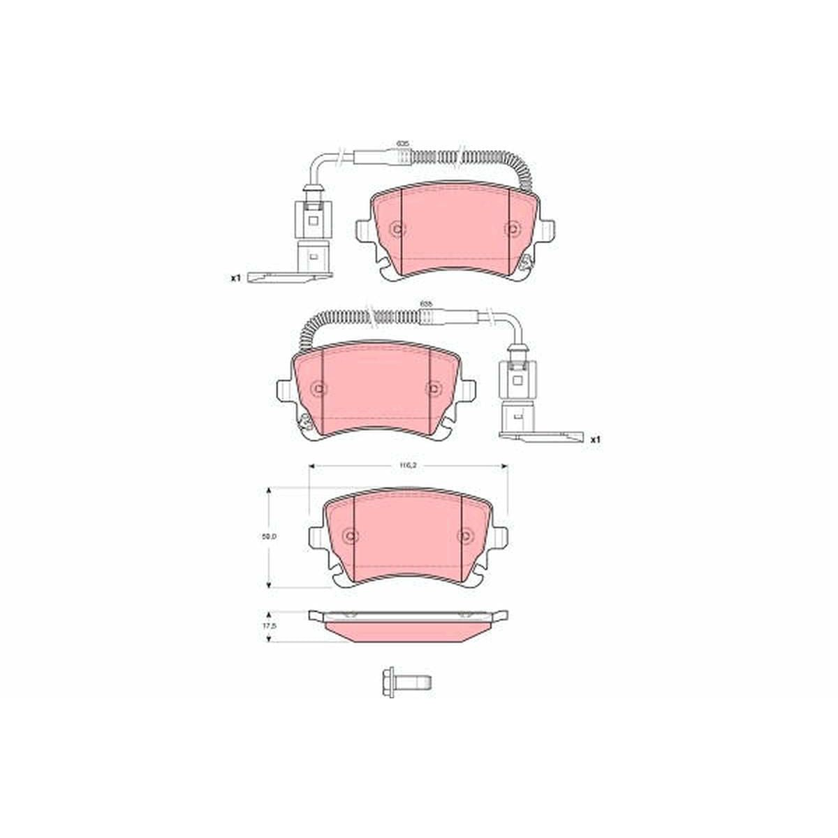 TRW Brake Pad Set GDB1508
