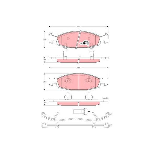 TRW DTEC Brake Pad Set Front GDB4120DT