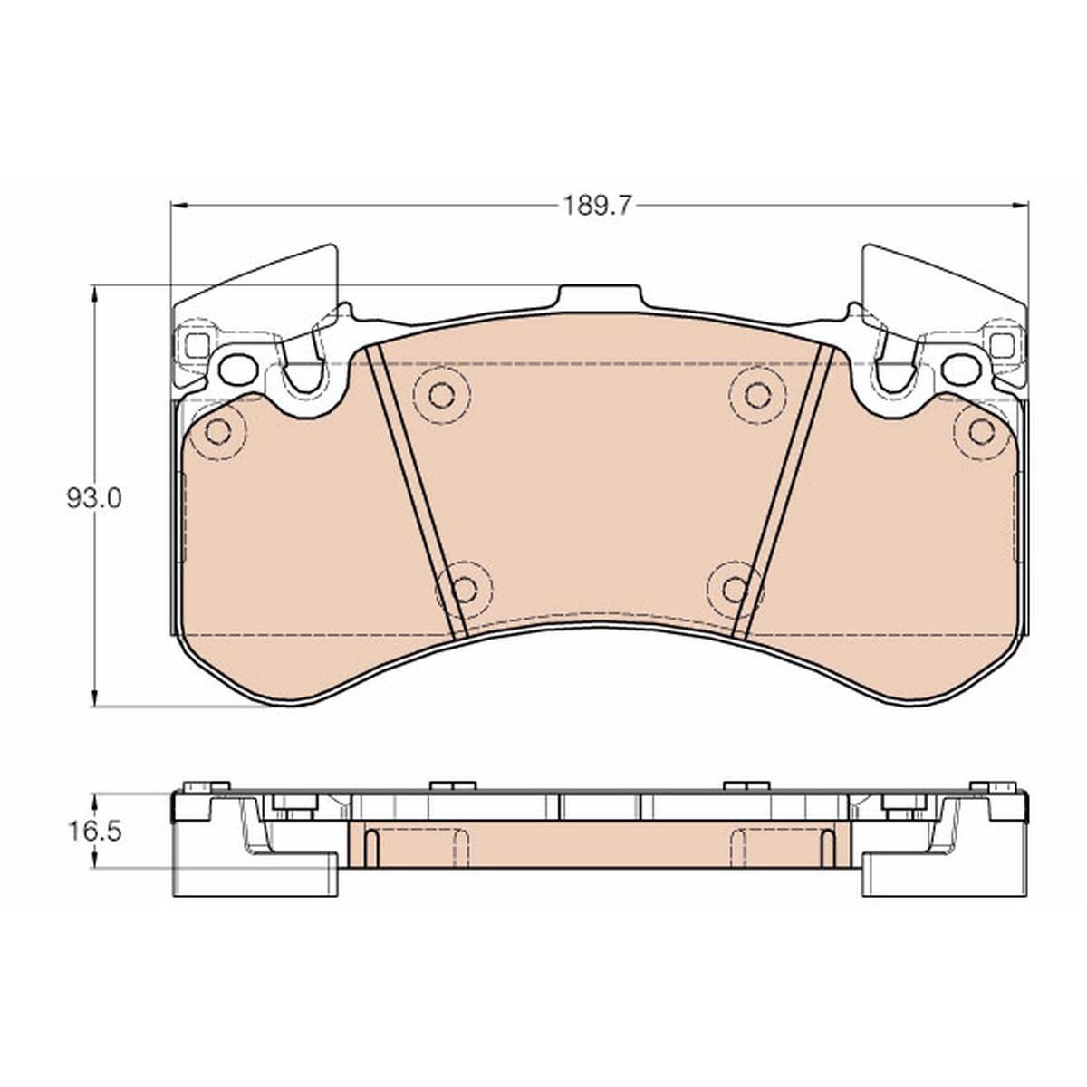 TRW Brake Pad Set GDB1976