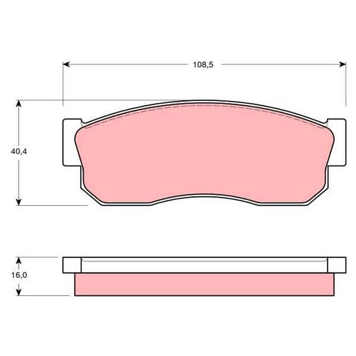 TRW Brake Pad Set GDB288DT
