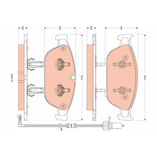 TRW Cotec Brake Pad Set GDB1883