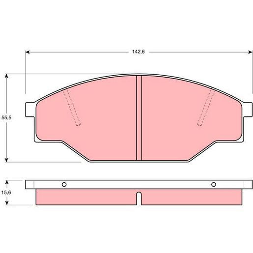 TRW DTEC Brake Pad Set Front GDB351DT