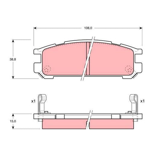 TRW DTEC Brake Pad Set Rear GDB990DT