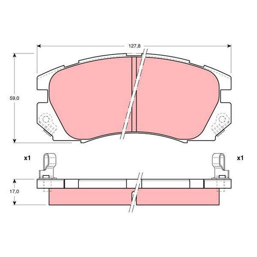 TRW DTEC Brake Pad Set Front GDB1179DT