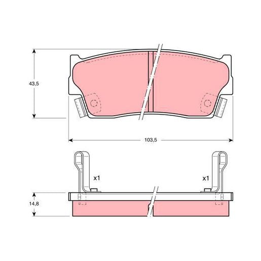 TRW Brake Pad Set GDB885DT