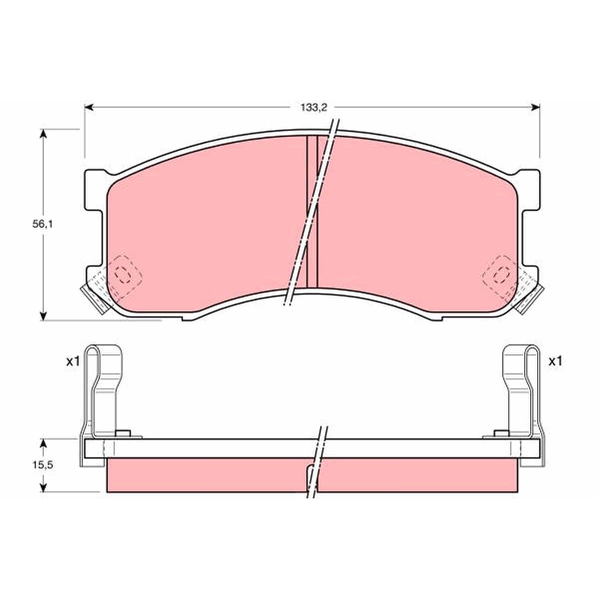 TRW Cotec Brake Pad Set Front GDB1037