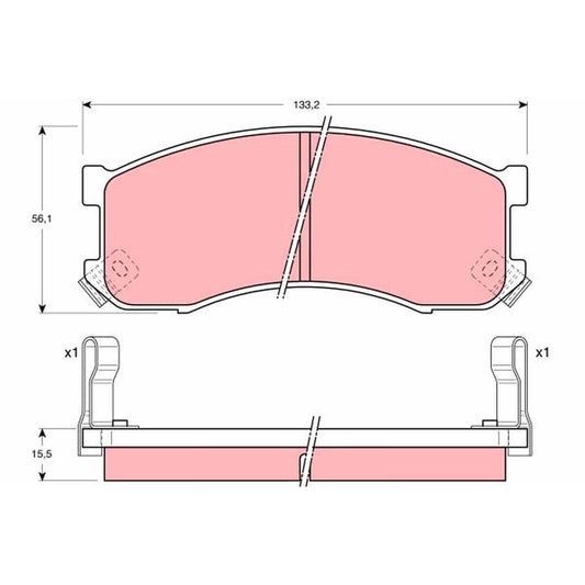 TRW Cotec Brake Pad Set Front GDB1037