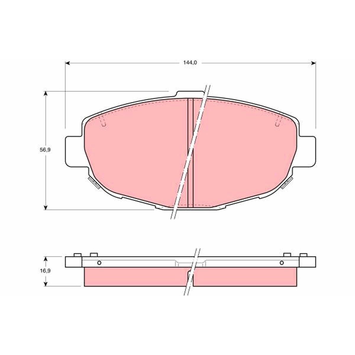 TRW Cotec Brake Pad Set GDB1184