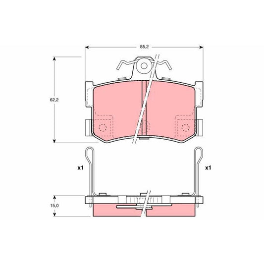 TRW Cotec Brake Pad Set Front GDB1169