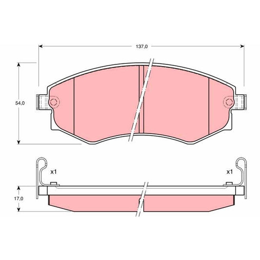 TRW Cotec Brake Pad Set Front GDB895