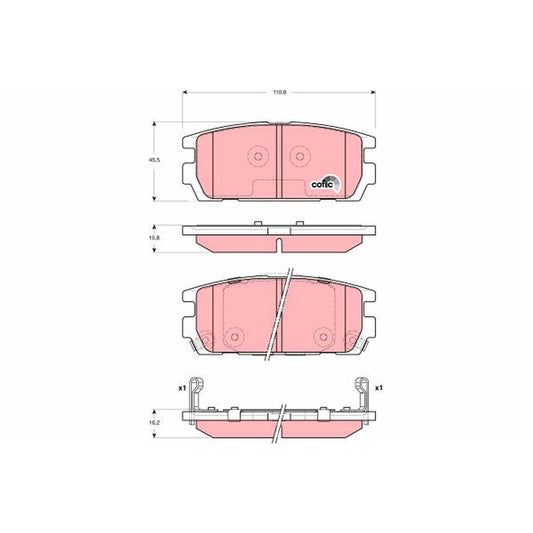 TRW Cotec Brake Pad Set GDB3296