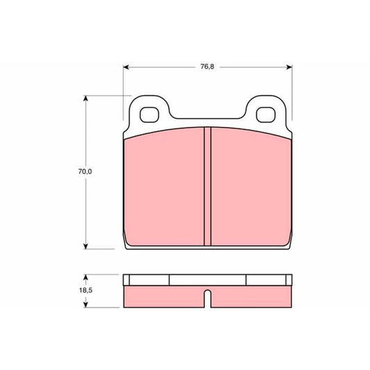 TRW Cotec Brake Pad Set GDB407