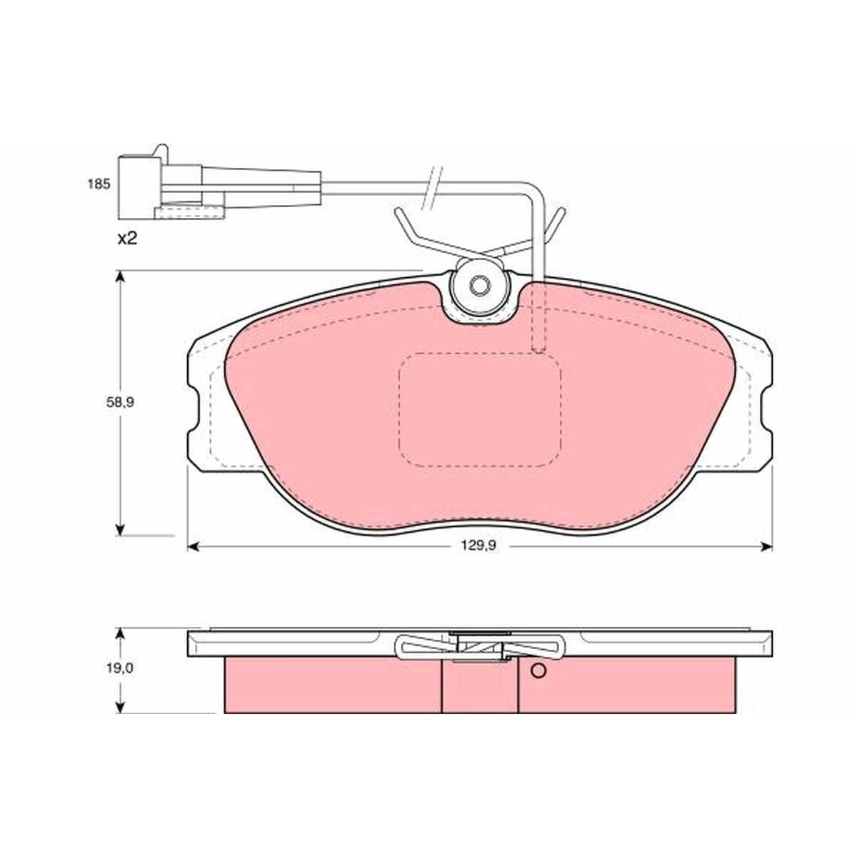 TRW Brake Pad Set GDB1058