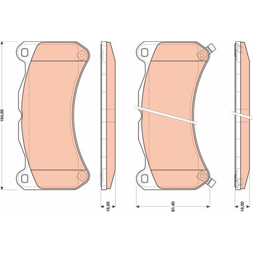 TRW Cotec Brake Pad Set GDB3489