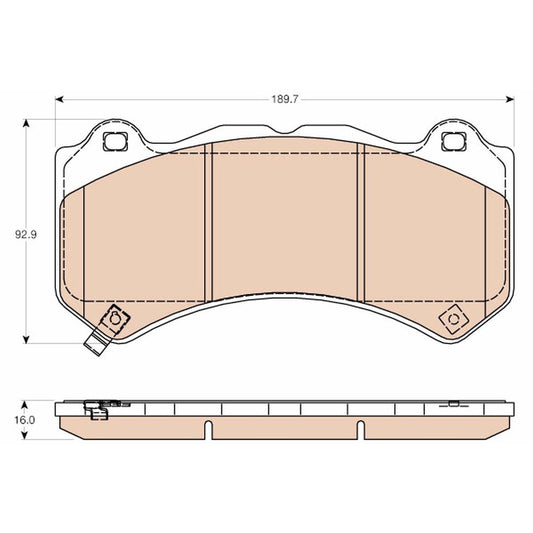 TRW Cotec Brake Pad Set Front GDB4450