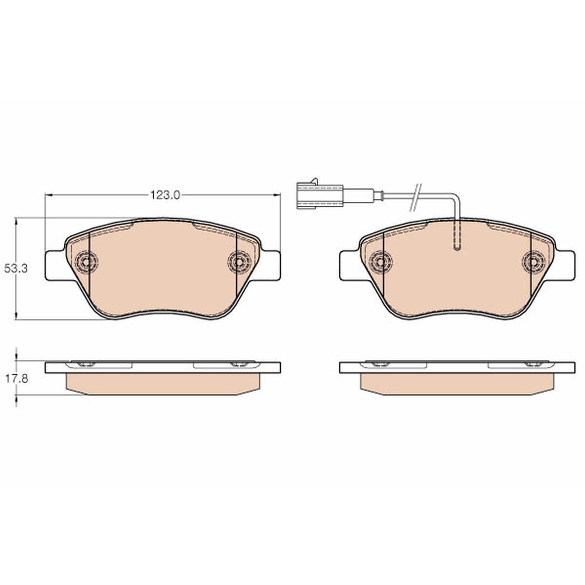 TRW Cotec Brake Pad Set GDB1654