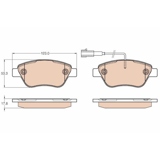 TRW Cotec Brake Pad Set GDB1654