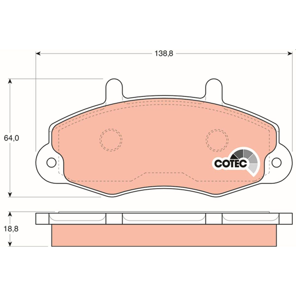 TRW Cotec Brake Pad Set GDB1084