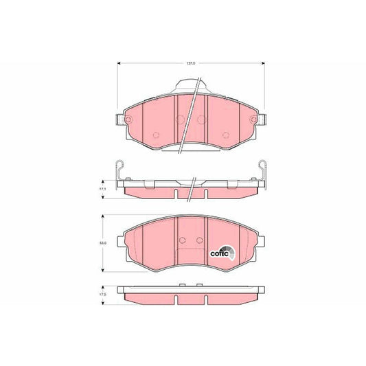 TRW Cotec Brake Pad Set Front GDB3256