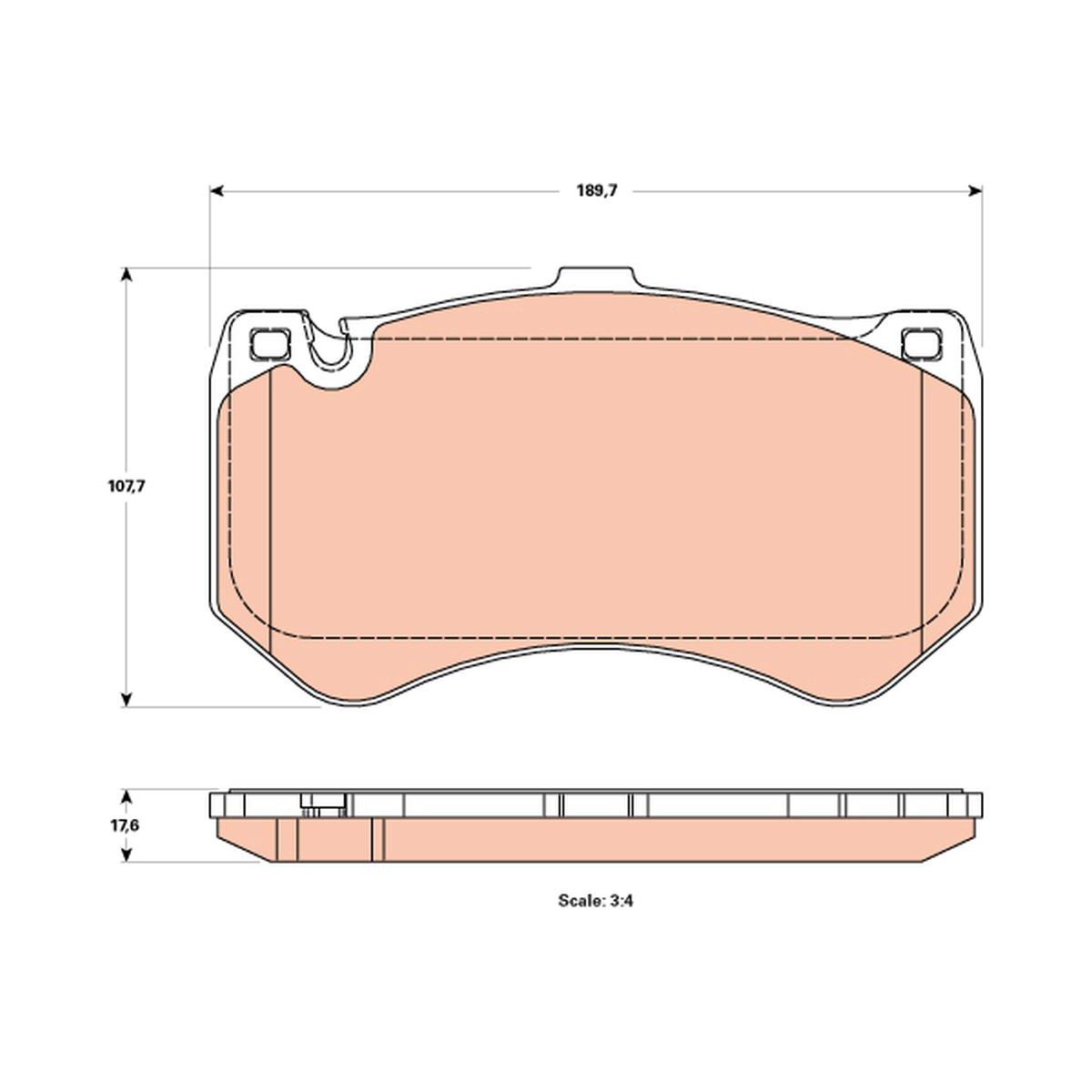 TRW Cotec Brake Pad Set Front GDB1907