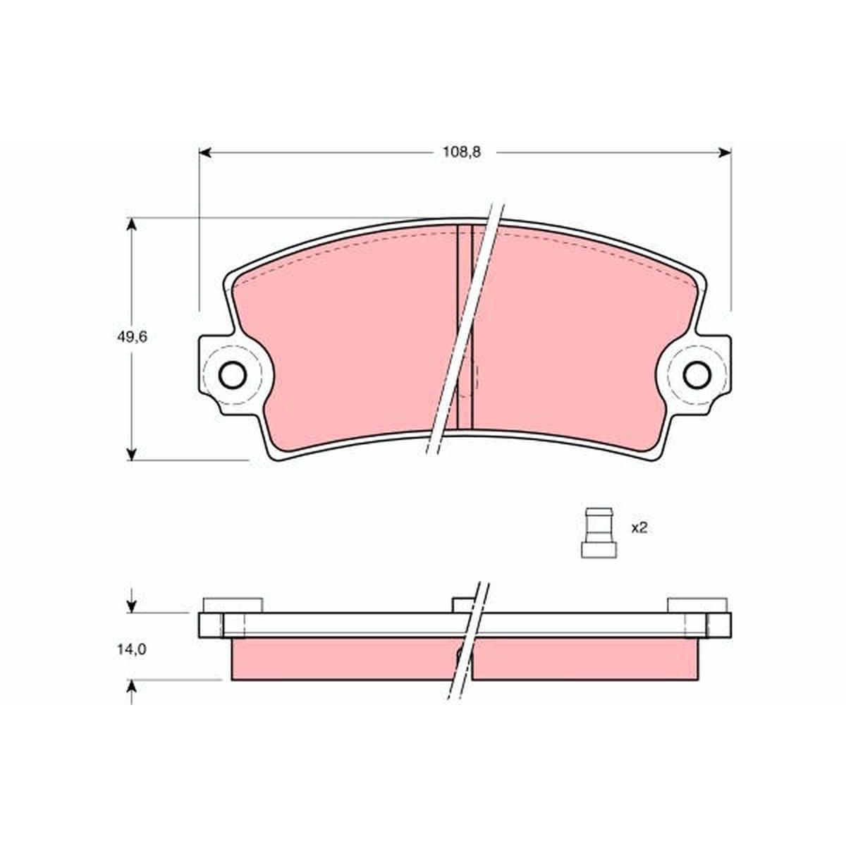 TRW Brake Pad Set GDB149