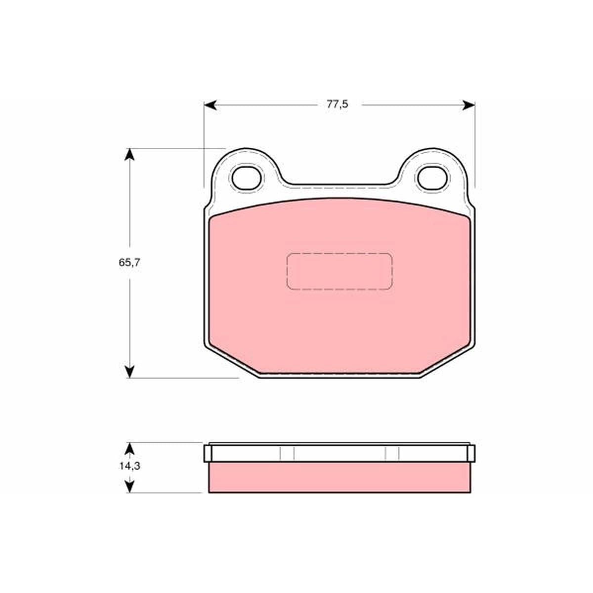 TRW Brake Pad Set GDB1493