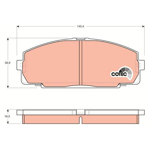 TRW DTEC Brake Pad Set Front GDB770DT