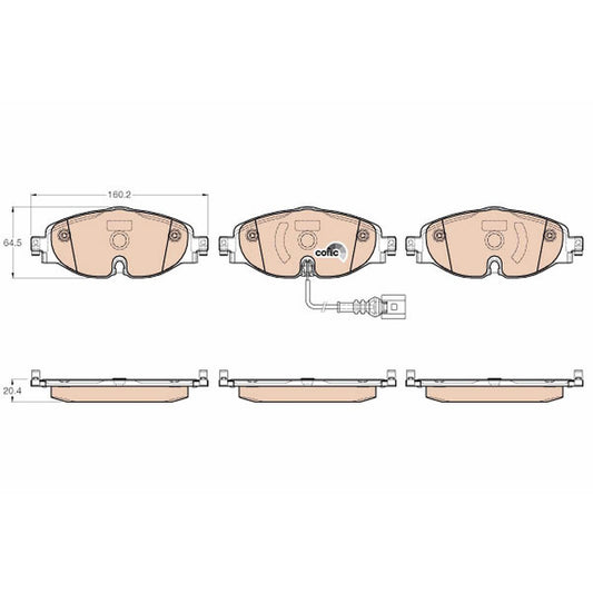 TRW Cotec Brake Pad Set Front GDB1956