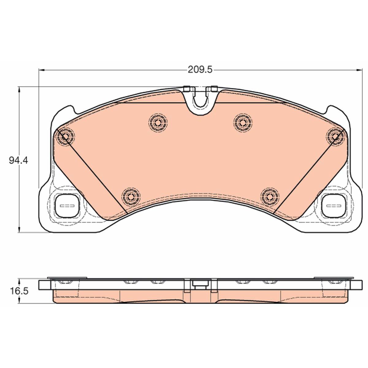 TRW Cotec Brake Pad Set Front GDB1969