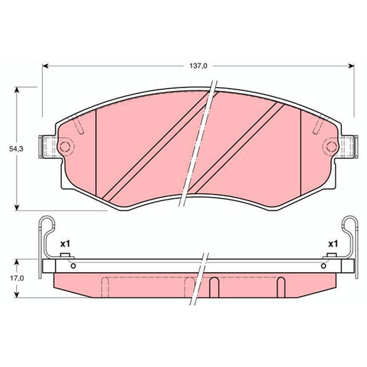 TRW Cotec Brake Pad Set Front GDB3169