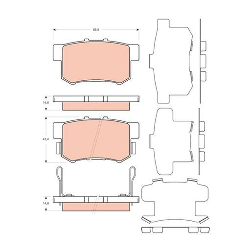 TRW Cotec Brake Pad Set GDB3447