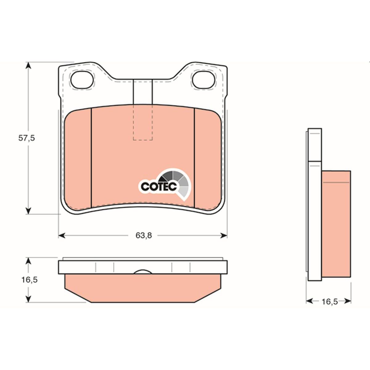 TRW Cotec Brake Pad Set Front GDB1276