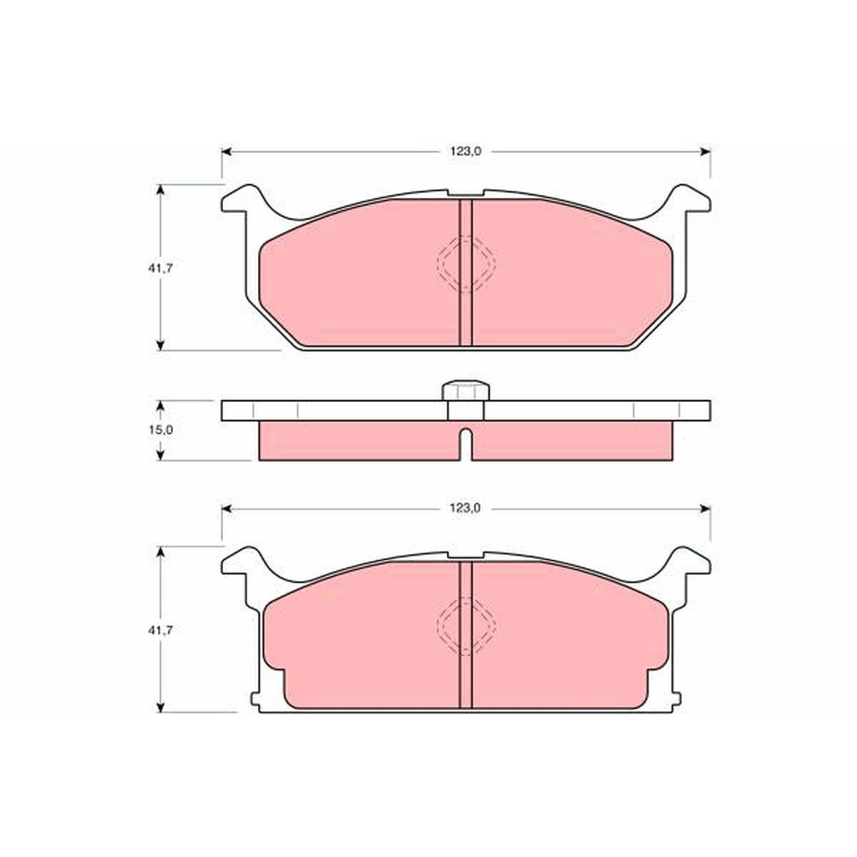 TRW Cotec Brake Pad Set Front GDB382