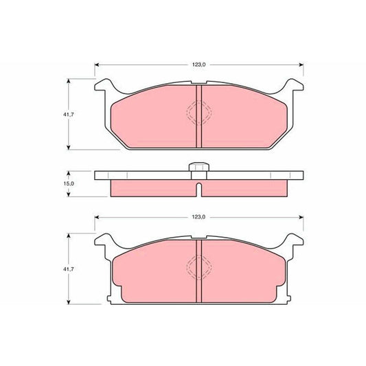 TRW Cotec Brake Pad Set Front GDB382