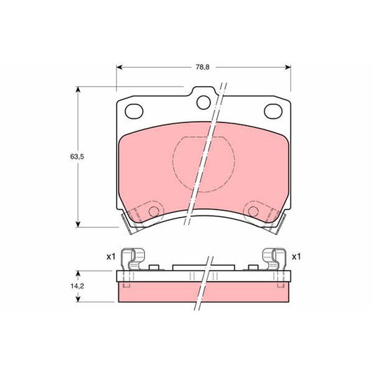 TRW Cotec Brake Pad Set Front GDB773