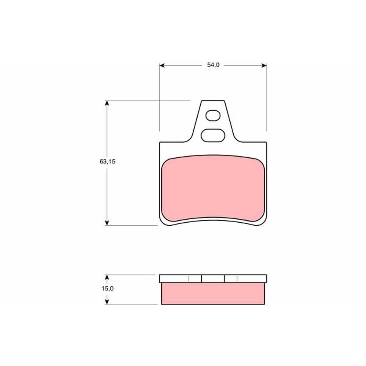 TRW Cotec Brake Pad Set Rear GDB986
