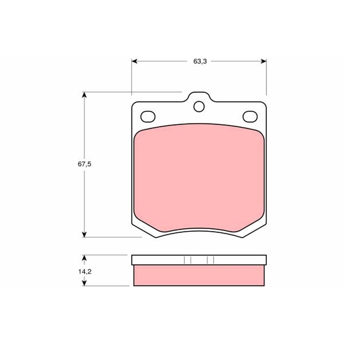 TRW Brake Pad Set GDB122