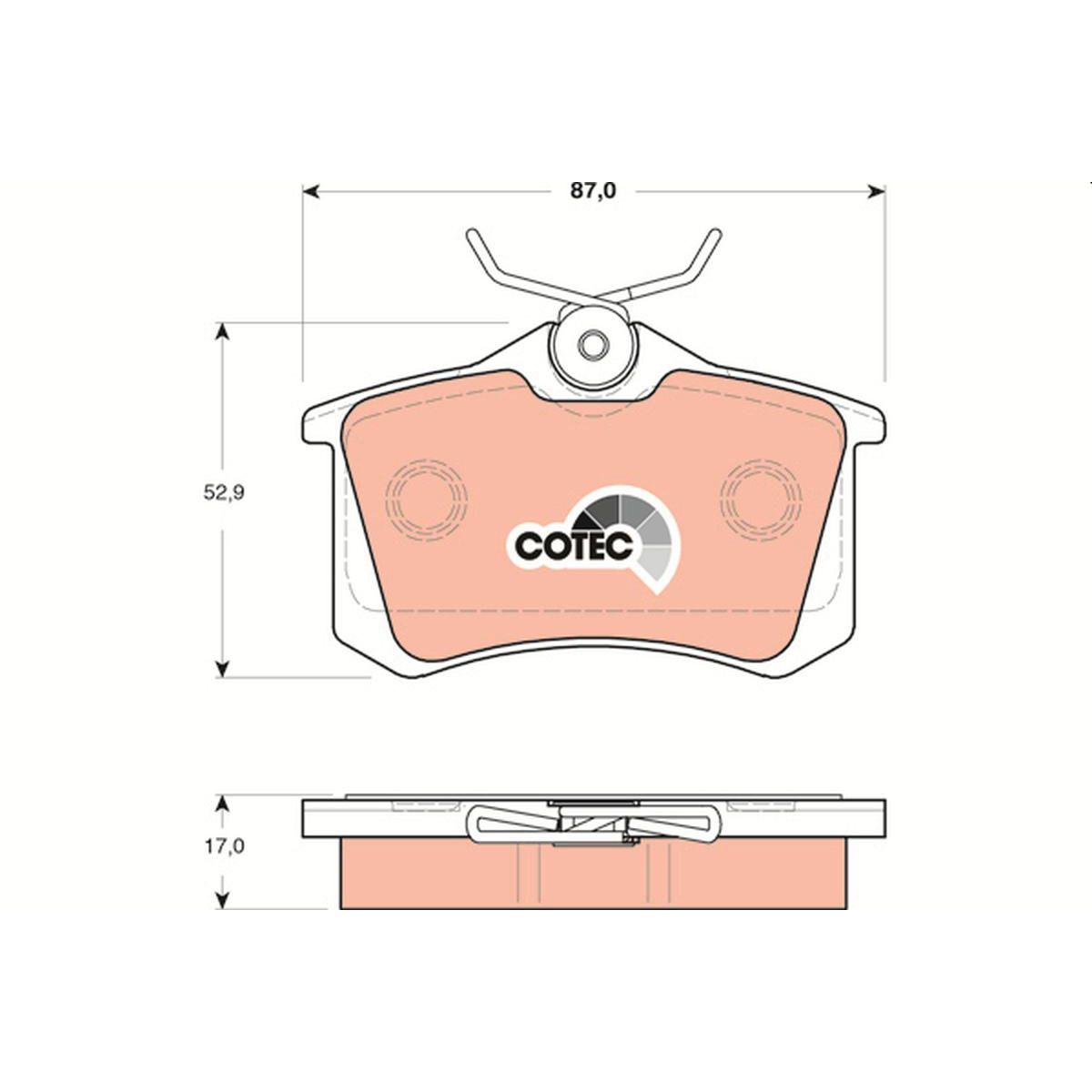 TRW Cotec Brake Pad Set Front GDB1504