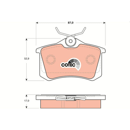 TRW Cotec Brake Pad Set Front GDB1504