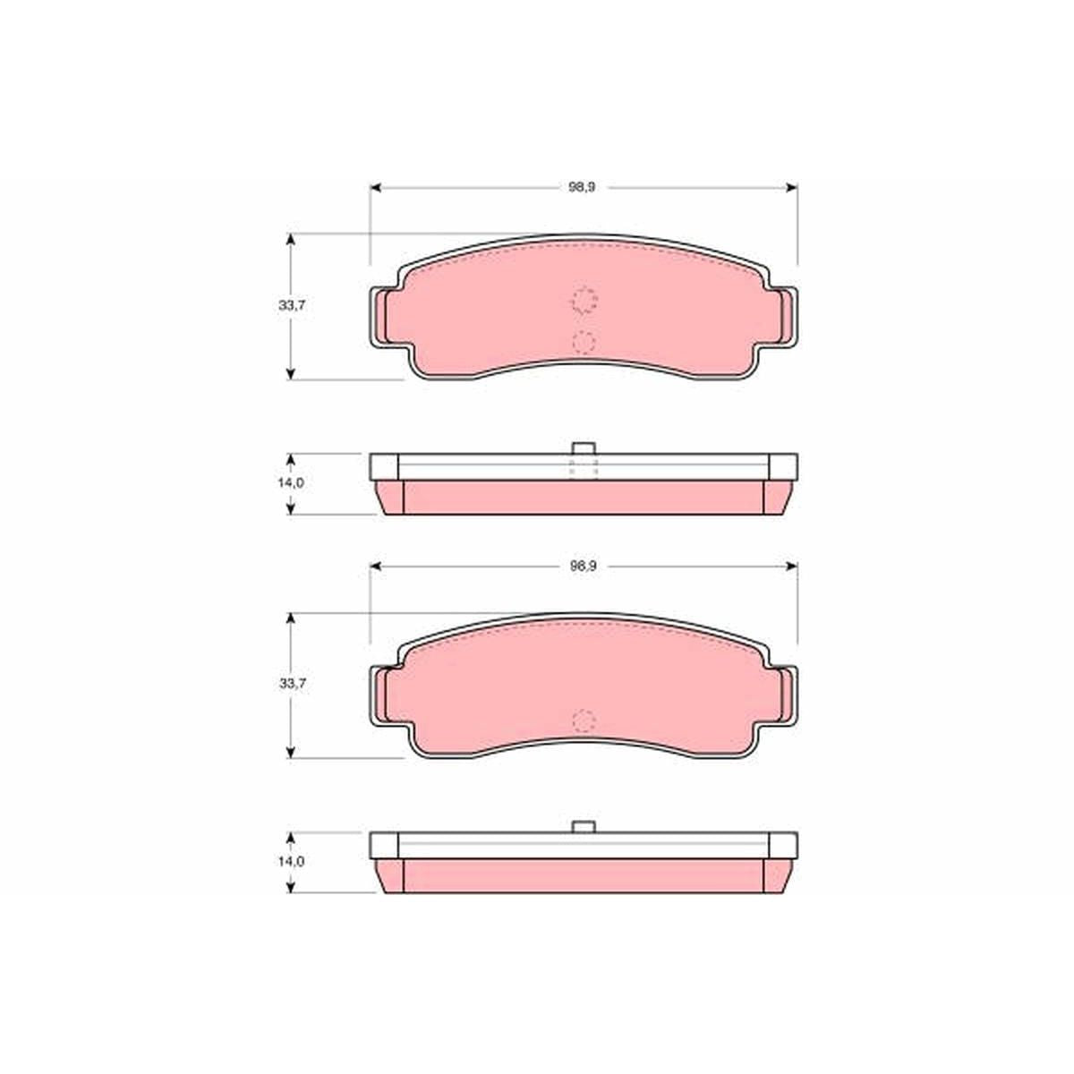TRW Cotec Brake Pad Set GDB982