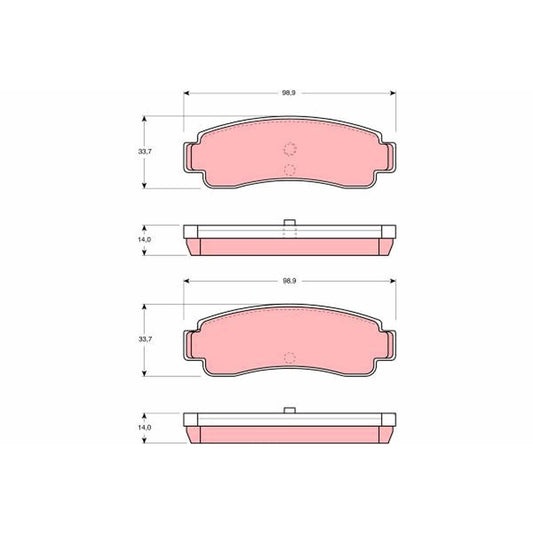 TRW Cotec Brake Pad Set GDB982