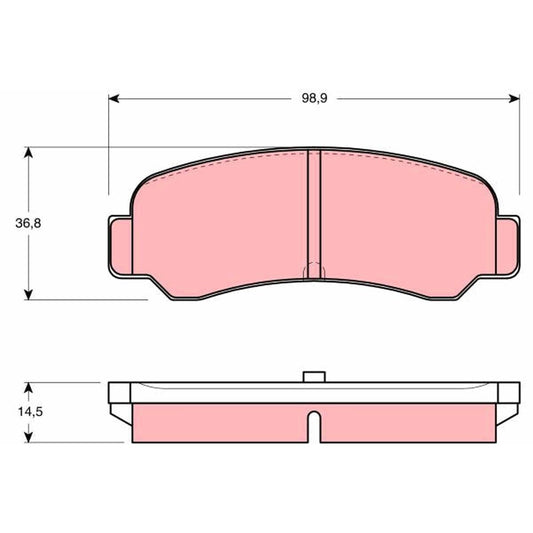 TRW Cotec Brake Pad Set Rear GDB946