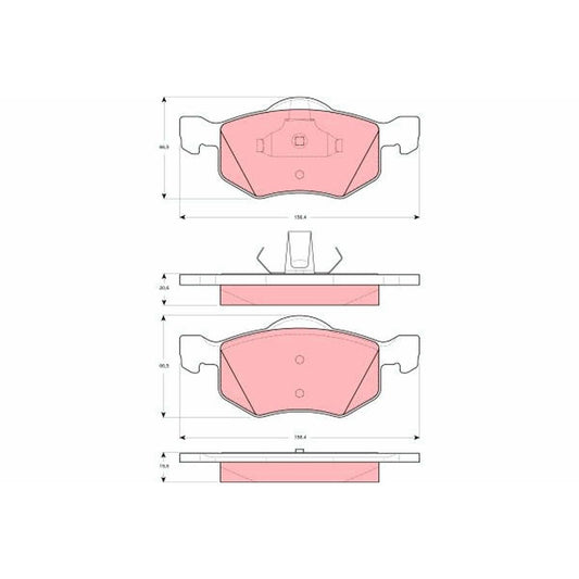 TRW Cotec Brake Pad Set Rear GDB1497