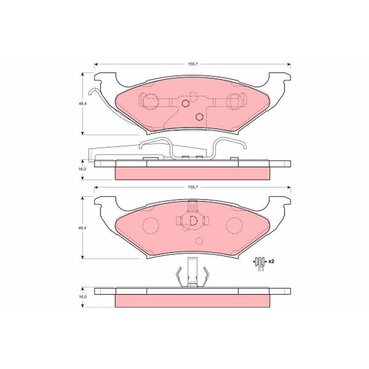 TRW Brake Pad Set GDB4045
