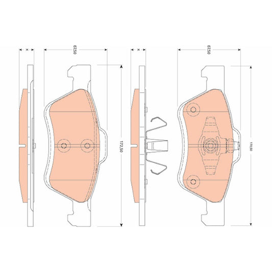 TRW Cotec Brake Pad Set Front GDB1752